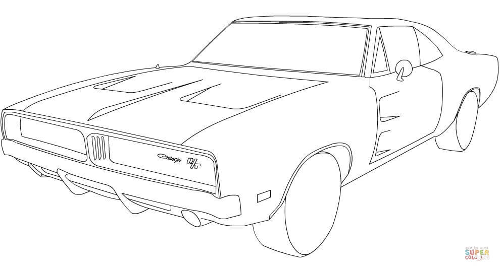 990x538 Coloring Pages. Dodge Charger Coloring Pages