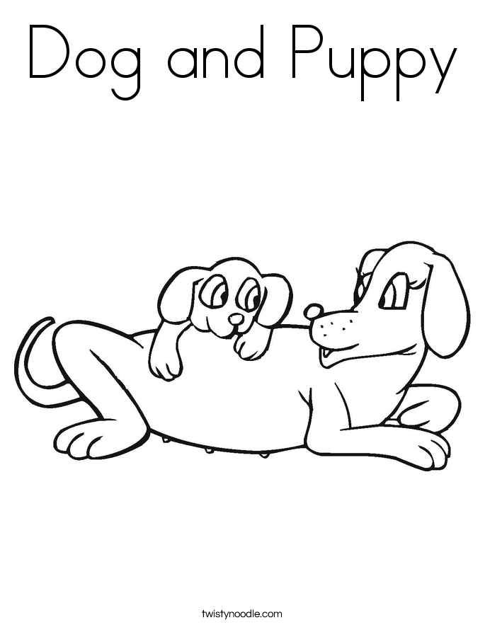 Dog And Puppy Coloring Page 685x886 Dog And Puppy Coloring Page
