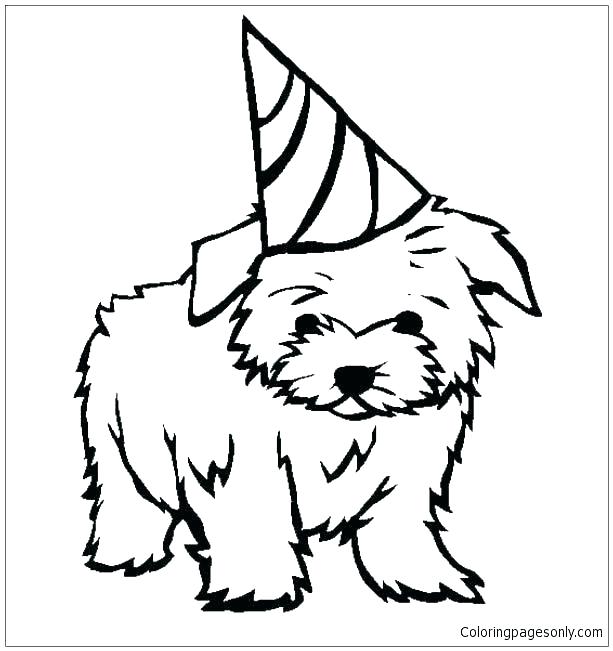Birthday Dog Coloring Pages Devon Creamteas 613x651 Birthday Dog Coloring Pages Devon Creamteas