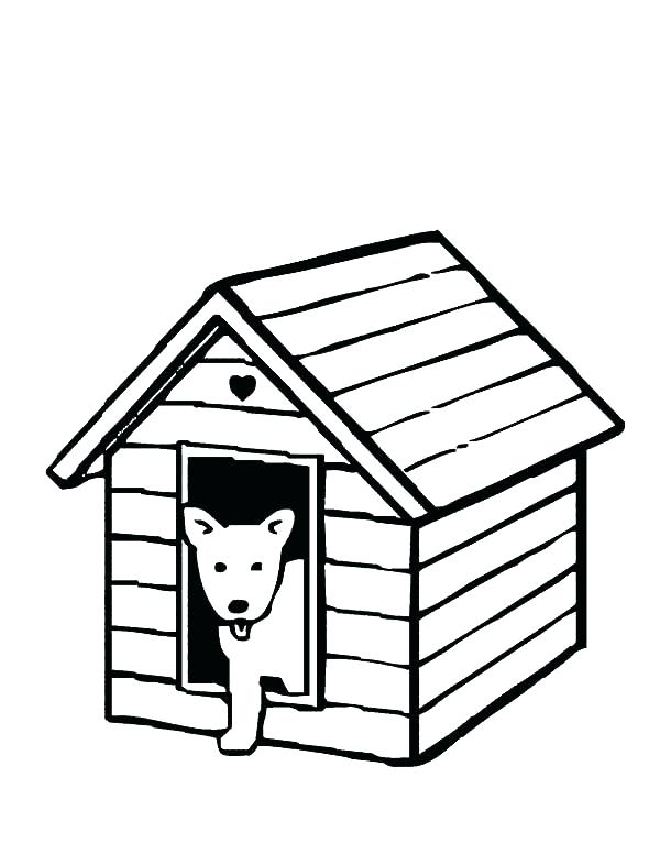 Dog House Coloring Page 600x776 Dog House Coloring Page