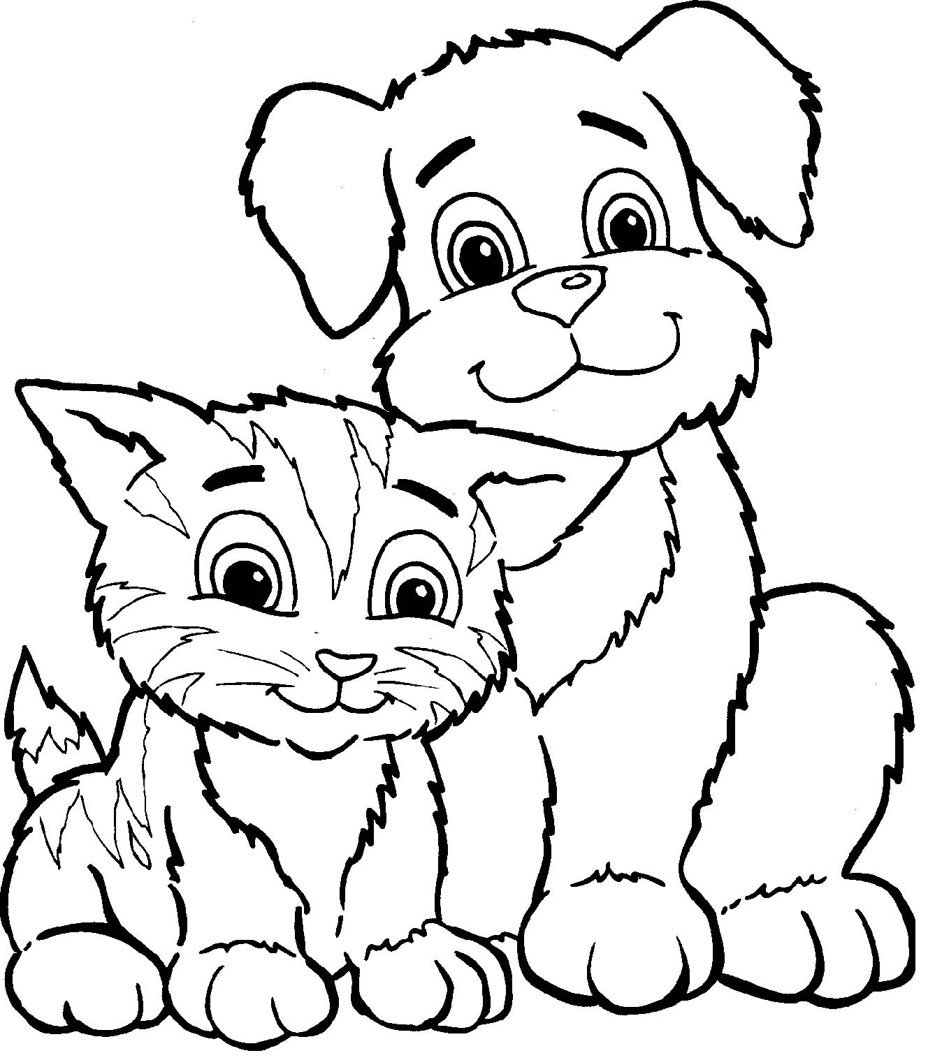Cat And Dog Coloring Pages 11 With Cat And Dog Coloring Pages 1328x1518 Cat And Dog Coloring Pages 11 With Cat And Dog Coloring Pages