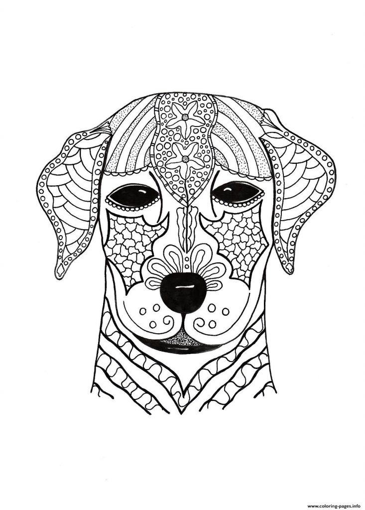 Coloring Pages Adults Dogs 733x1024 Coloring Pages Adults Dogs