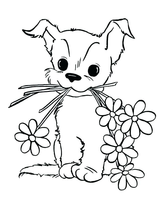 650x796 Dog Coloring Pages Printable Puppy To Print Beauteous For Adults