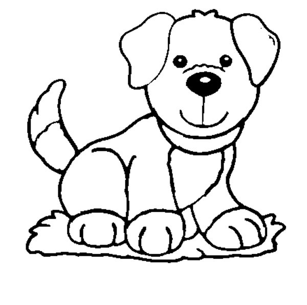 Dog Coloring Pages For Kids 600x596 Dog Coloring Pages For Kids