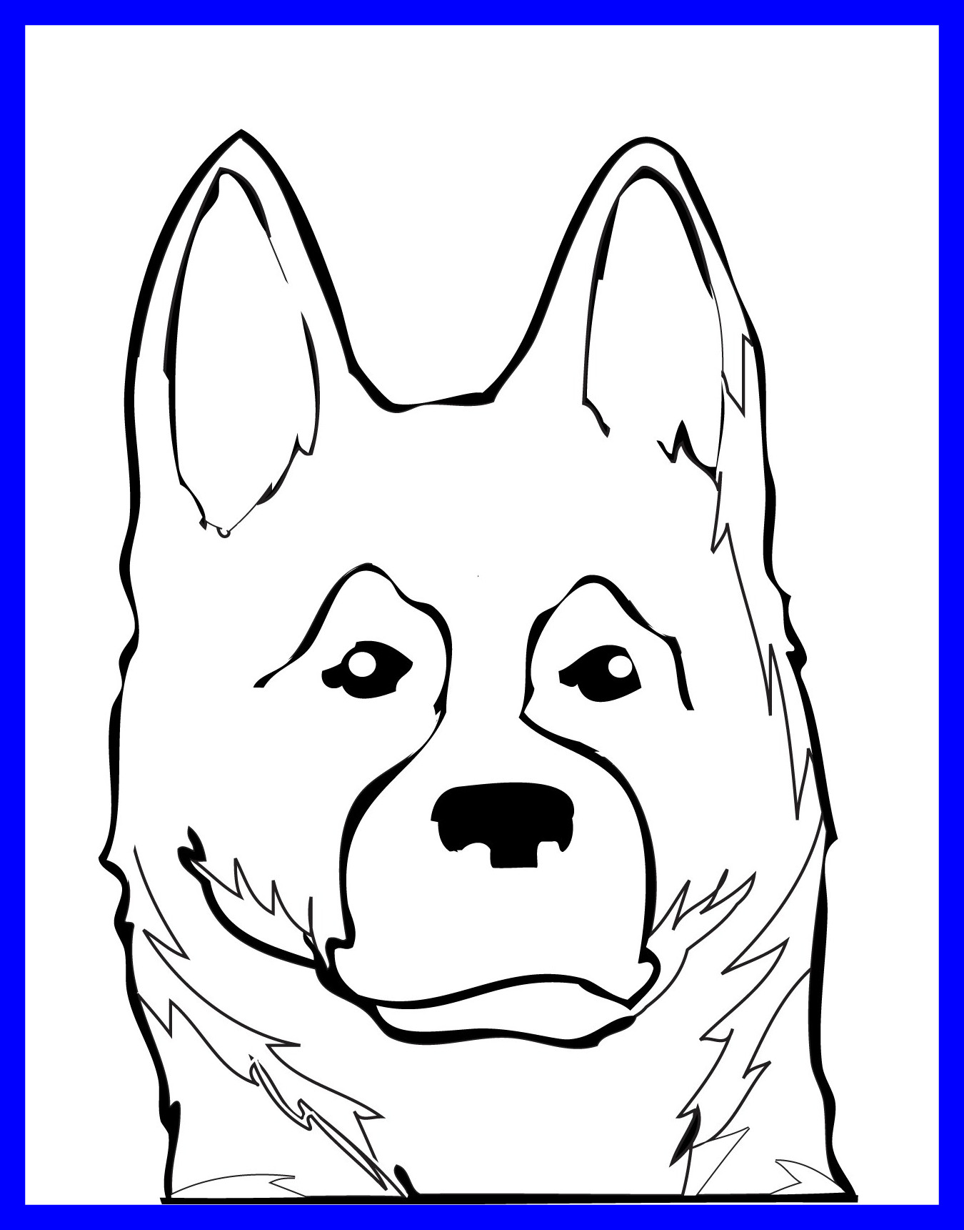 Dog Face Coloring Page at GetColorings.com | Free printable colorings ...