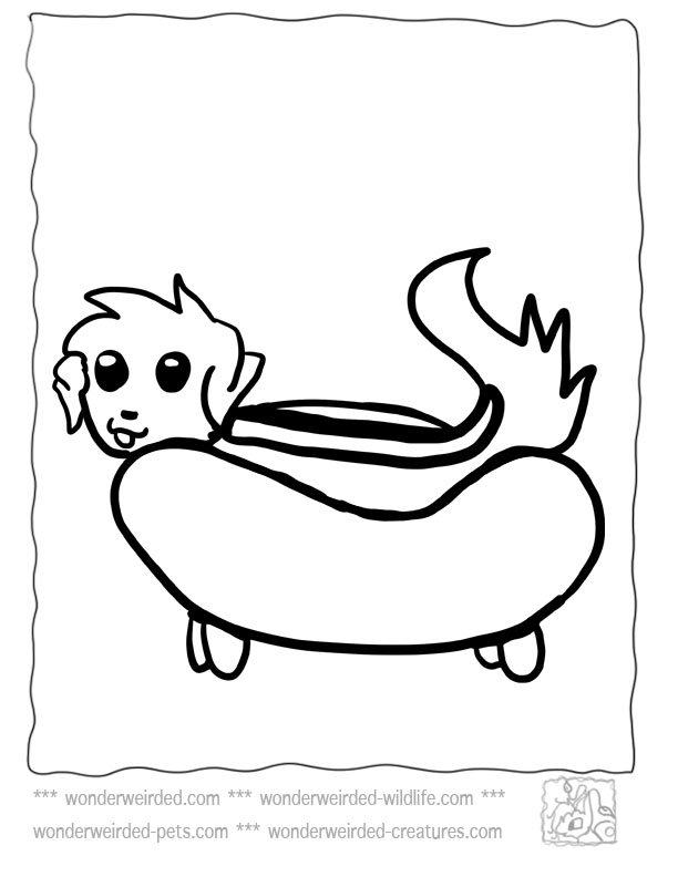 612x792 Hot Dog Coloring Pages