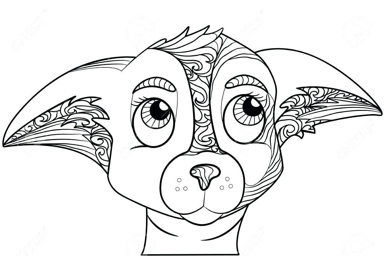 Dog Head Coloring Coloring Pages