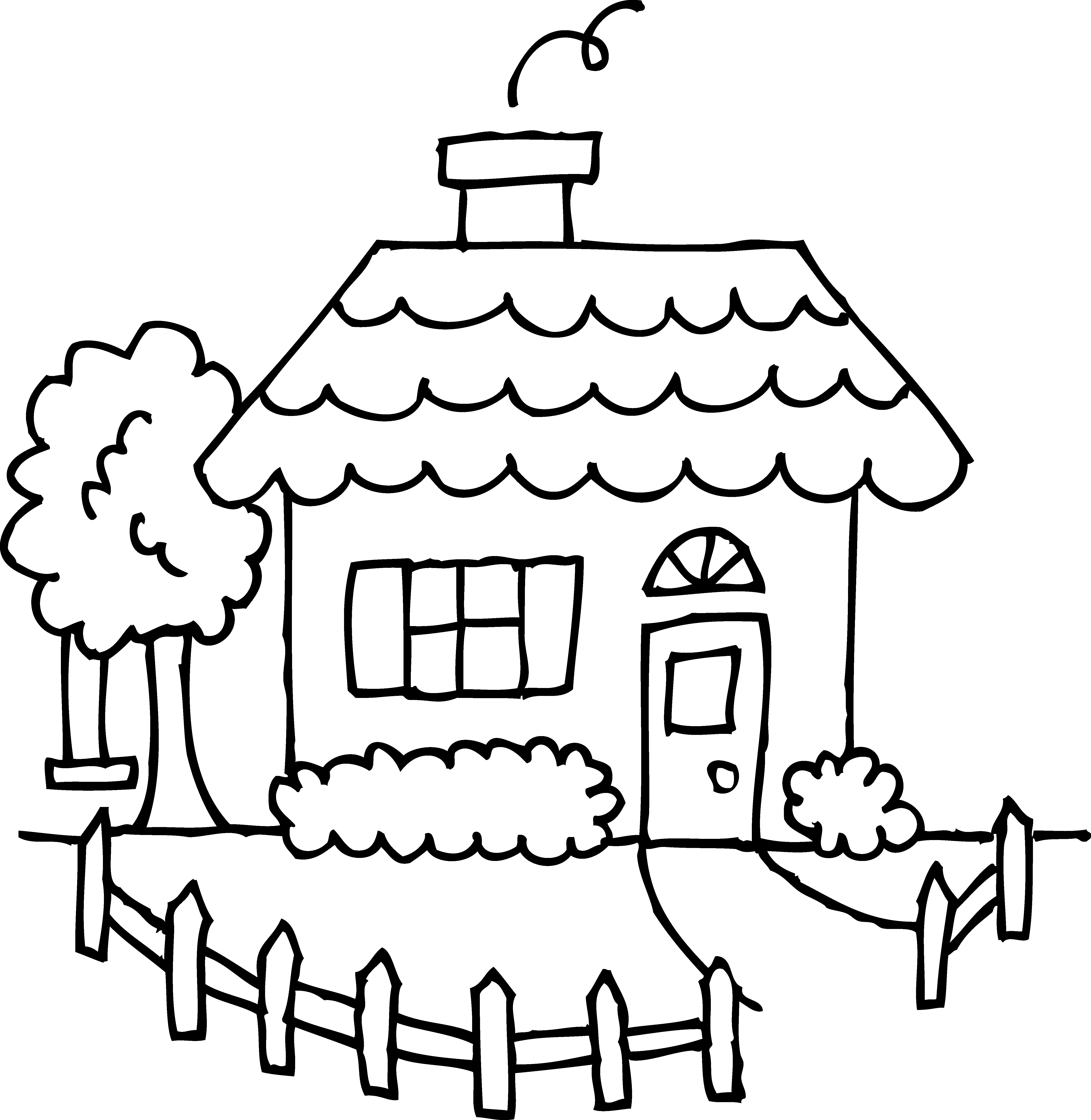 5375x5517 House Coloring Pages