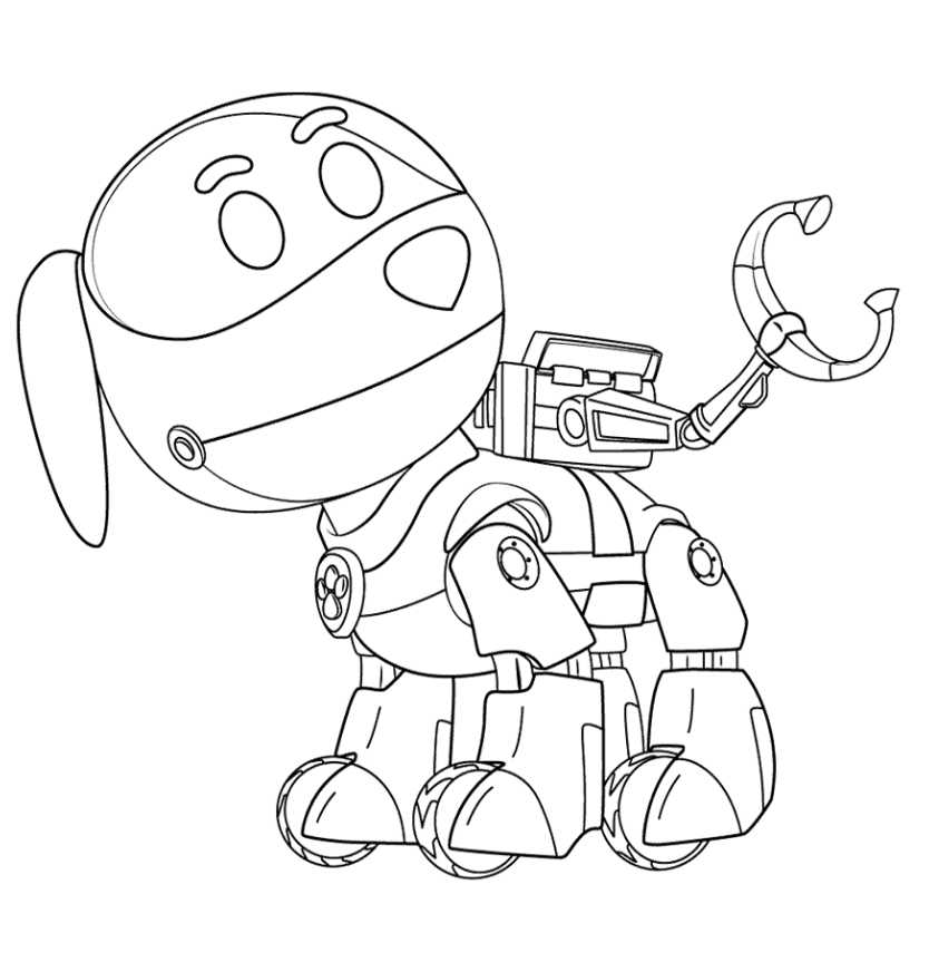 Paw Patrol Robo Dog Coloring Page Paw 834x872 Paw Patrol Robo Dog Coloring Page Paw
