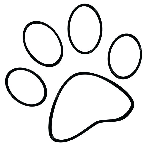 dog paw print coloring page