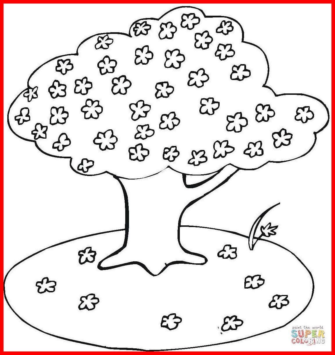 1153x1224 Incredible Blooming Cherry Tree Coloring Page Blossom Rallytv Org