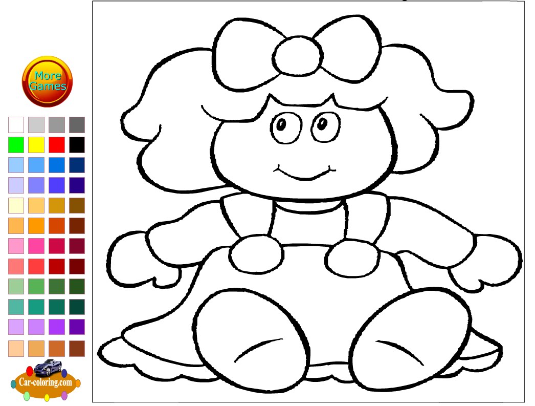 Doll Coloring Pages For Kids 1046x793 Doll Coloring Pages For Kids