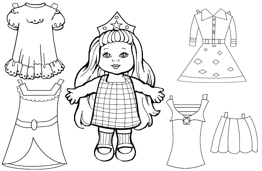 Barbie Paper Doll Coloring Pages 850x556 Barbie Paper Doll Coloring Pages