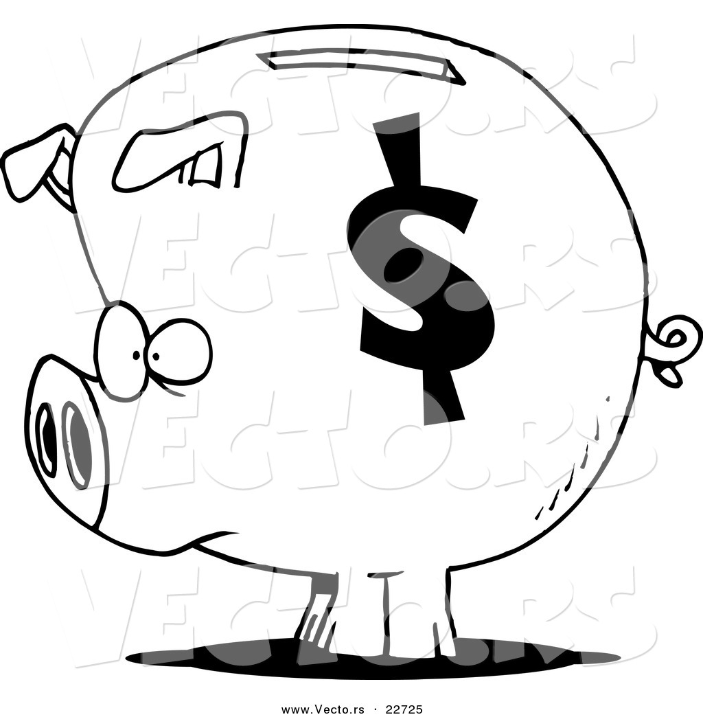 Vector Of A Cartoon Dollar Symbol On A Piggy Bank 1024x1044 Vector Of A Cartoon Dollar Symbol On A Piggy Bank