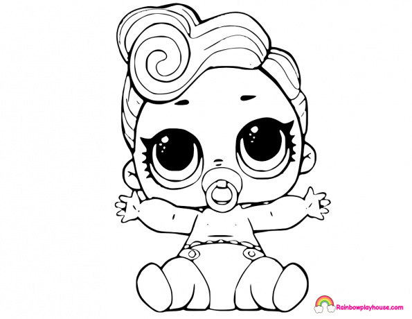 595x460 Lil Queen Lol Dolls Coloring Page