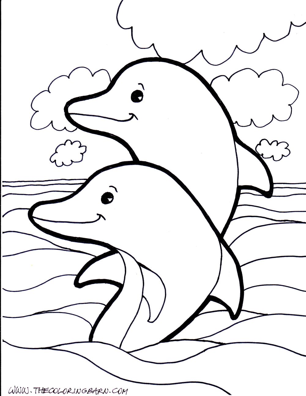 1000x1294 Dolphin Coloring Pages