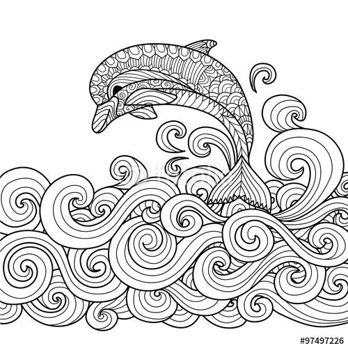 500x500 Destiny Dolphin Coloring Pages For Adults