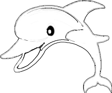 432x361 Dolphin Coloring Pages