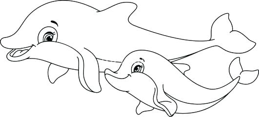531x240 Dolphin Printable Coloring Pages Dolphin Coloring Pages Printable