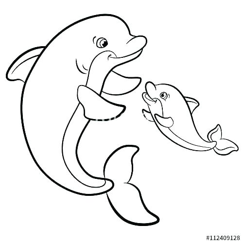 Dolphins Coloring Page 500x500 Dolphins Coloring Page