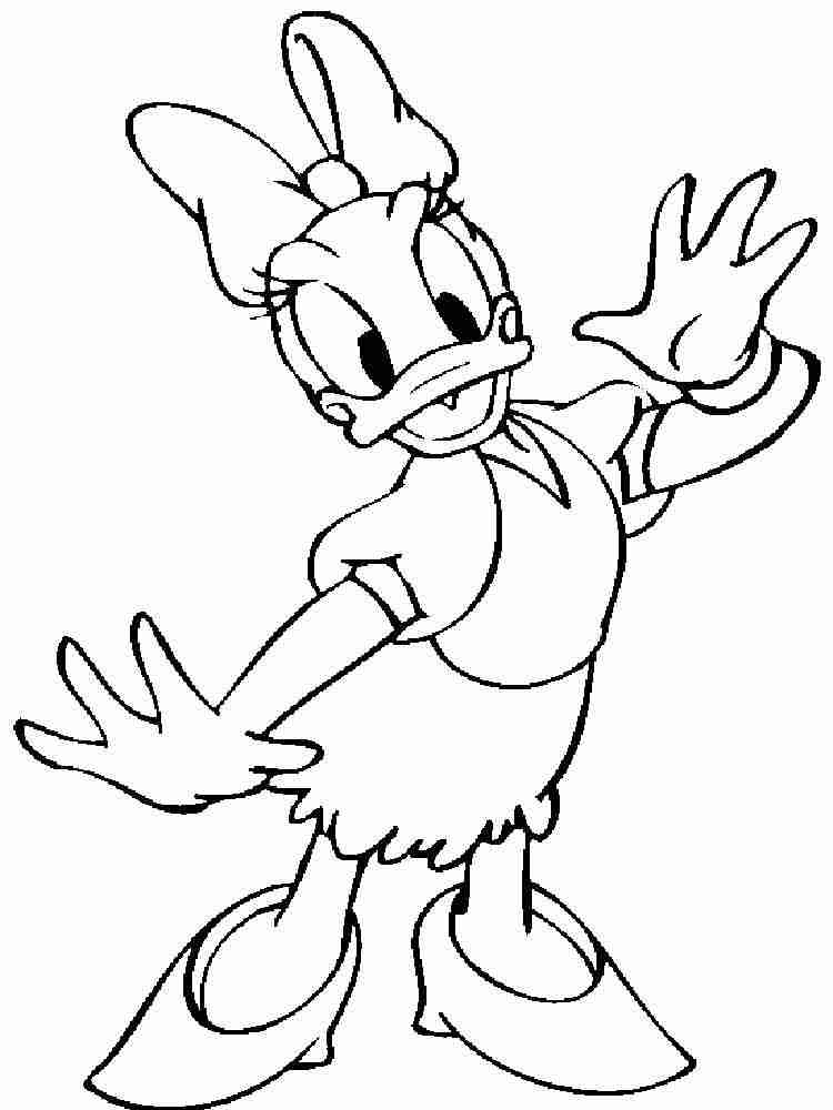 750x1000 Donald And Daisy Duck Coloring Pages Download Print Incredible