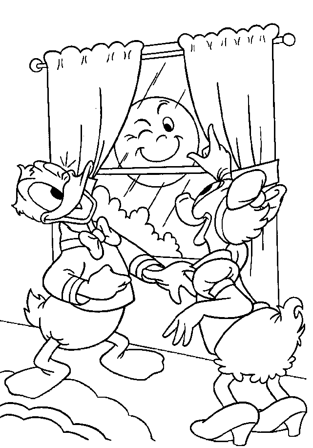 641x917 Donald Duck And Daisy Duck Coloring Page Colorear