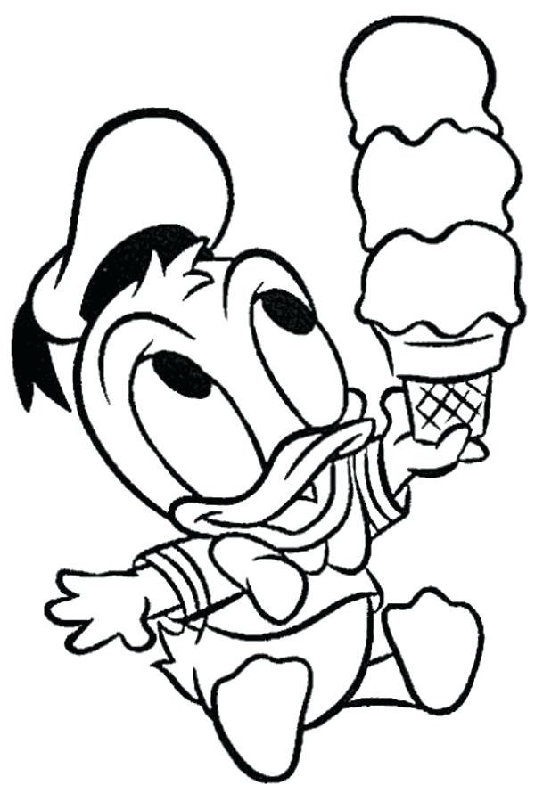 600x881 Duck Coloring Page Baby Duck Ice Cream Coloring Page With Pages