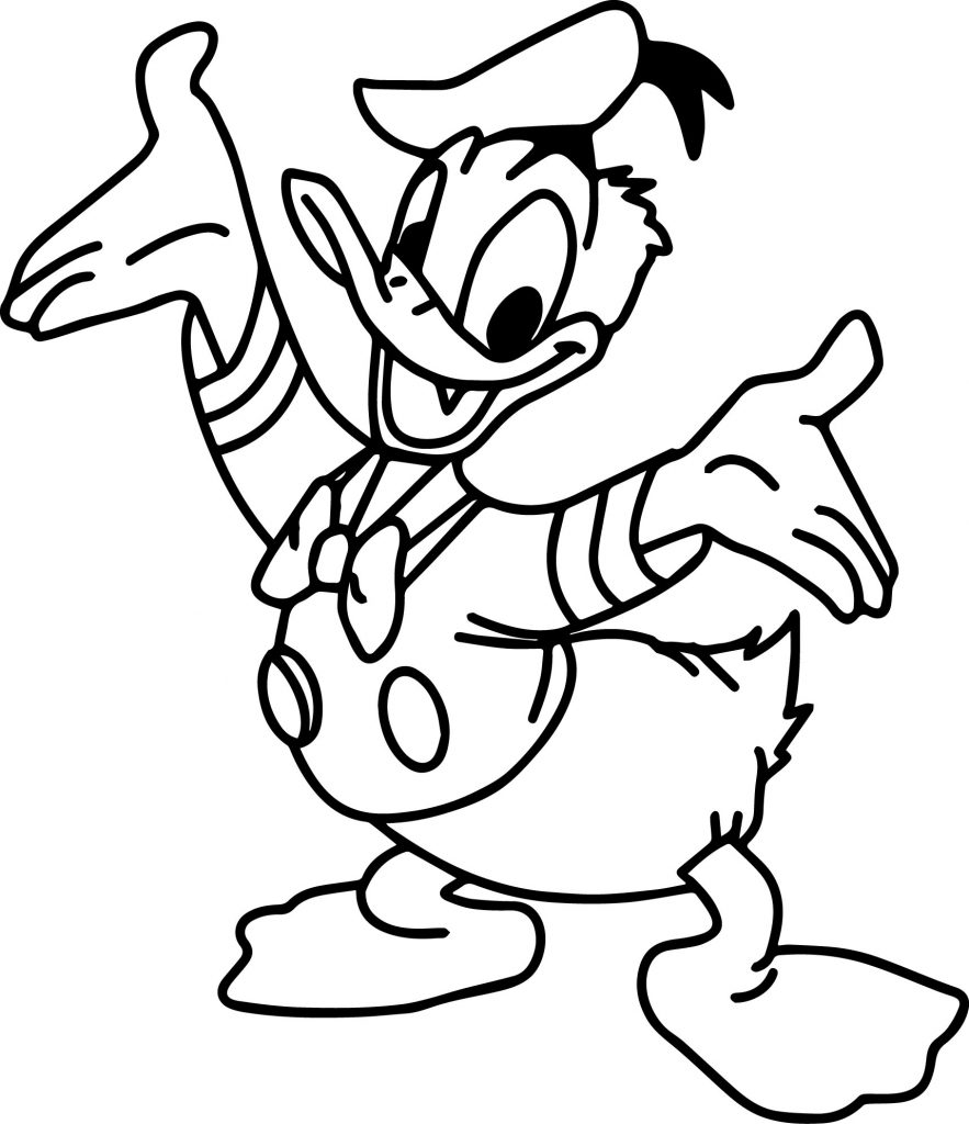 883x1024 Donald Duck Coloring Pages