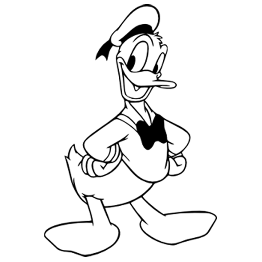 850x850 Donald Duck Coloring Pages For Kids