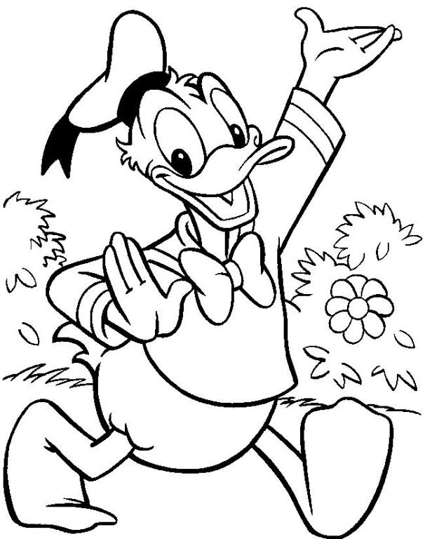 606x768 Donald Duck 01 Printable Coloring Pages
