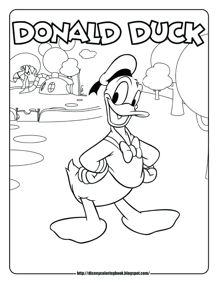 Donald Duck Coloring Pages Daisy Duck Wearing Umbrella Free Donald 736x952 Donald Duck Coloring Pages Daisy Duck Wearing Umbrella Free Donald