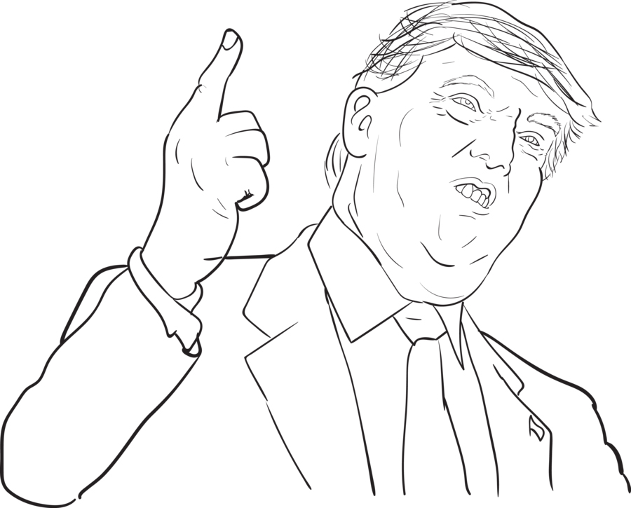 900x725 Donald Trump Coloring Pages