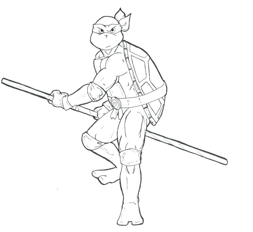 870x798 Tortuga Ninja Para Colorear Donatello The Ninja Turtles Coloring