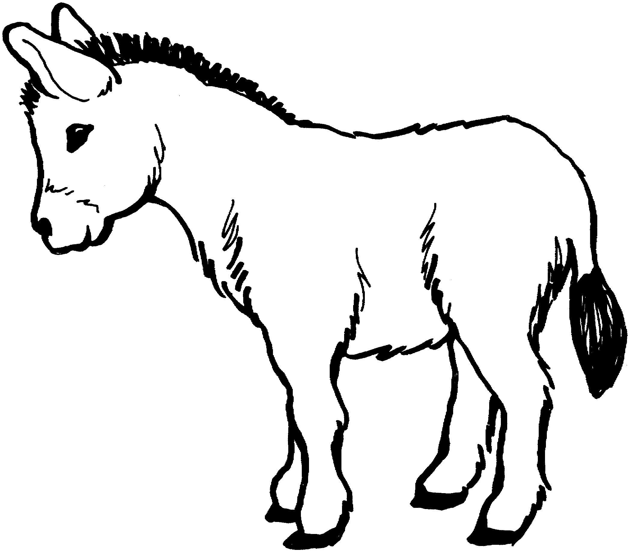 Free Printable Donkey Coloring Pages For Kids 2098x1838 Free Printable Donkey Coloring Pages For Kids