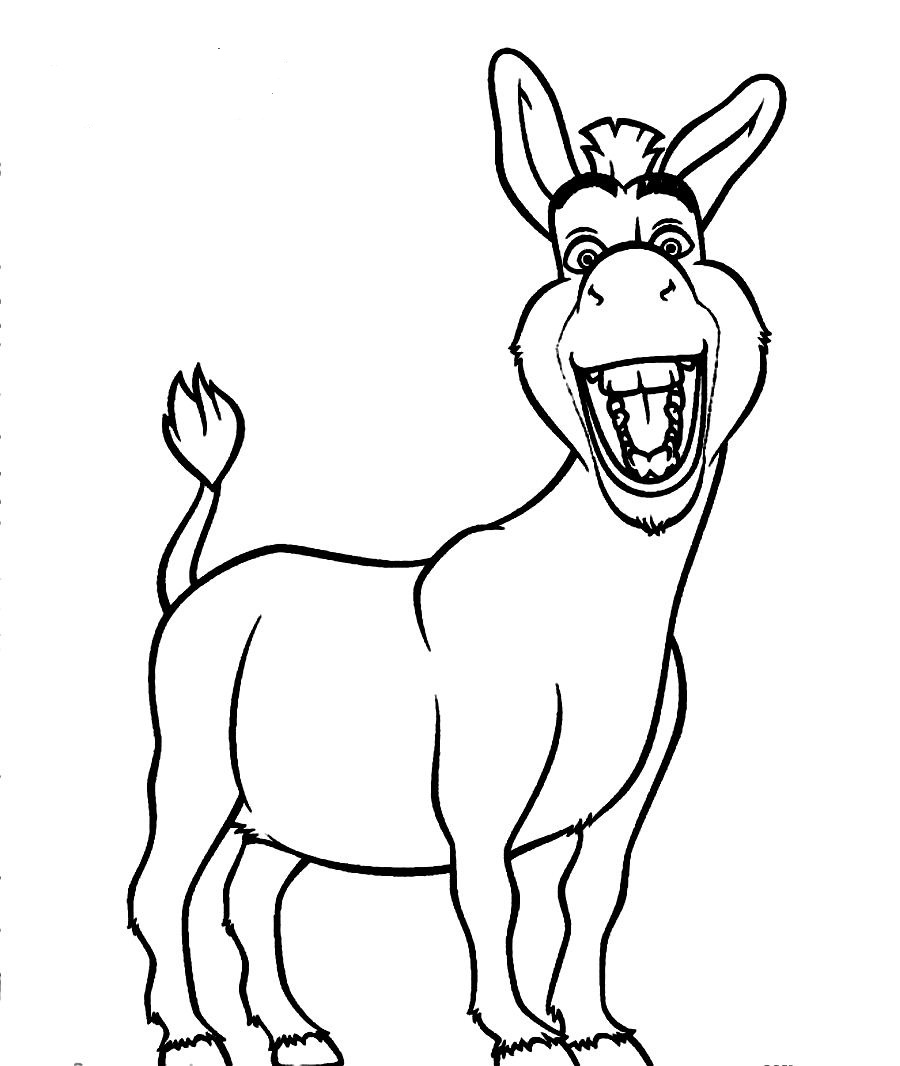 Donkey Coloring Page 900x1066 Donkey Coloring Page