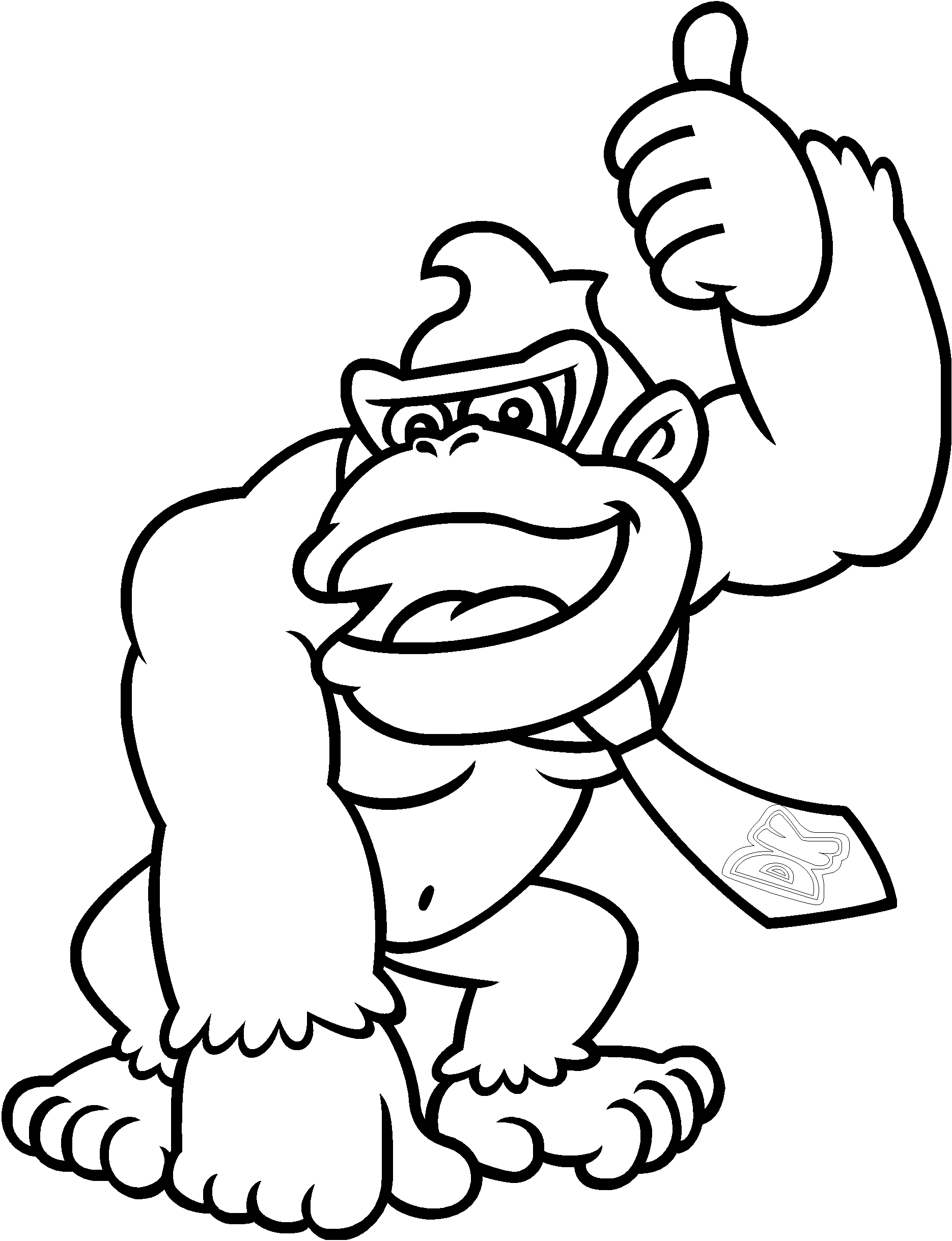 Donkey Kong Coloring Pages 1870x2438 Donkey Kong Coloring Pages