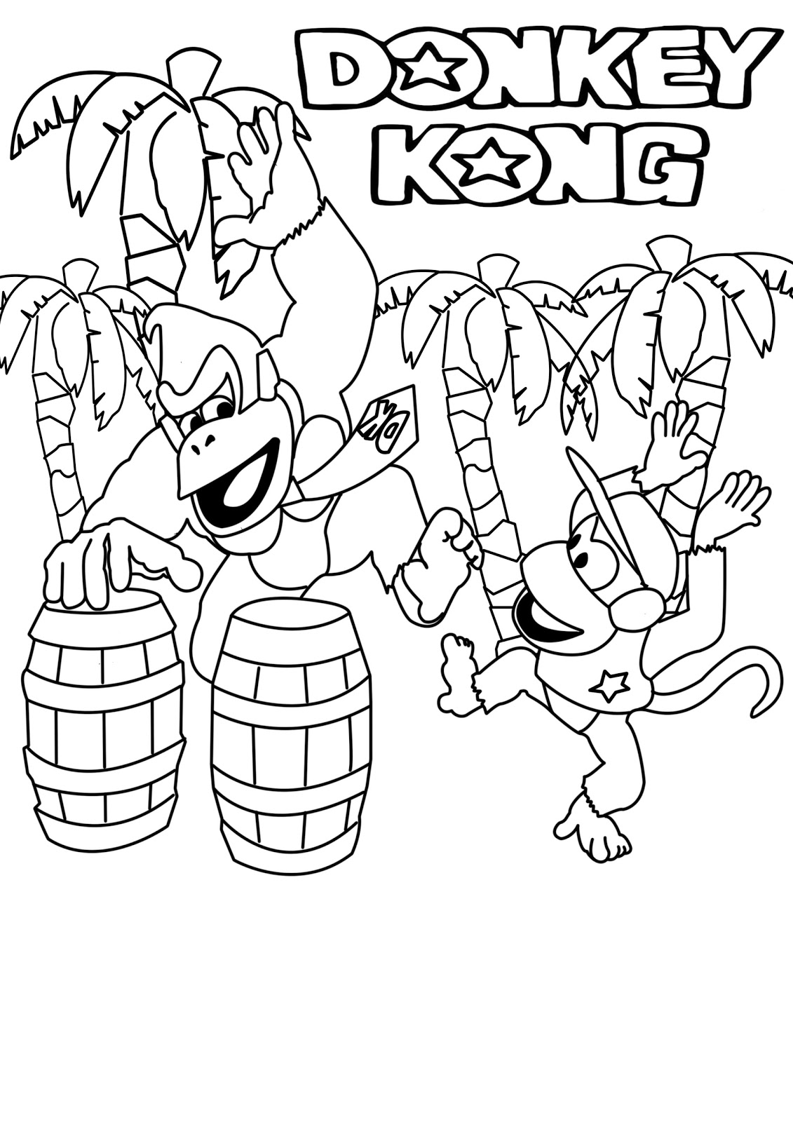 Donkey Kong Coloring Pages Learn To Coloring 1131x1600 Donkey Kong Coloring Pages Learn To Coloring