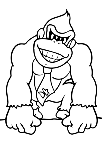 Donkey Kong Coloring Pages Mario Bros Donkey Kong Coloring Page 339x480 Donkey Kong Coloring Pages Mario Bros Donkey Kong Coloring Page