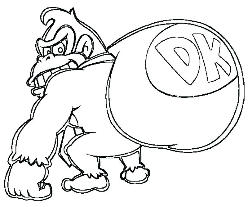 Donkey Kong Coloring Pages To Print 800x667 Donkey Kong Coloring Pages To Print