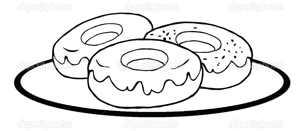 1022x446 Doughnut Coloring Page Coloring Page Outline Of A Plate Of Donuts