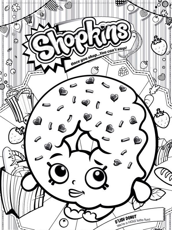 595x796 Drawn Dougnut Coloring Page