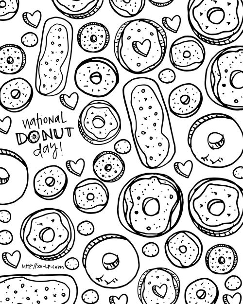 500x625 National Donut Day! A Free Xo Lp Coloring Sheet To Celebrate. So