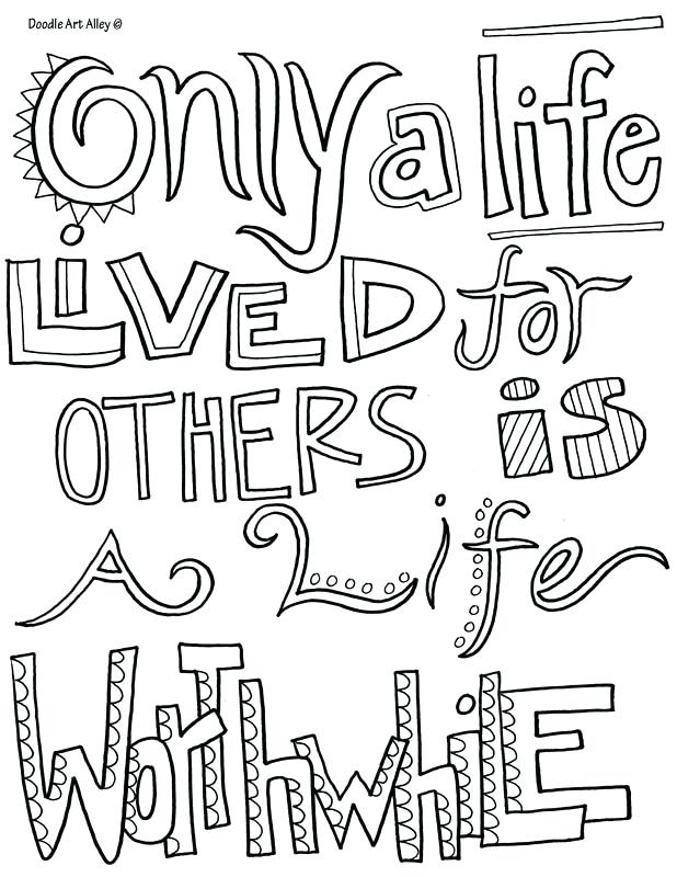618x800 Quote Coloring Pages For Adults Learning Quotes Doodle Art Alley 1
