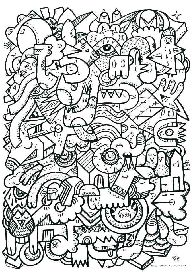 678x960 Doodle Coloring Pages