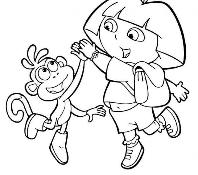 Dora And Boots Coloring Pages at GetColorings.com | Free printable ...