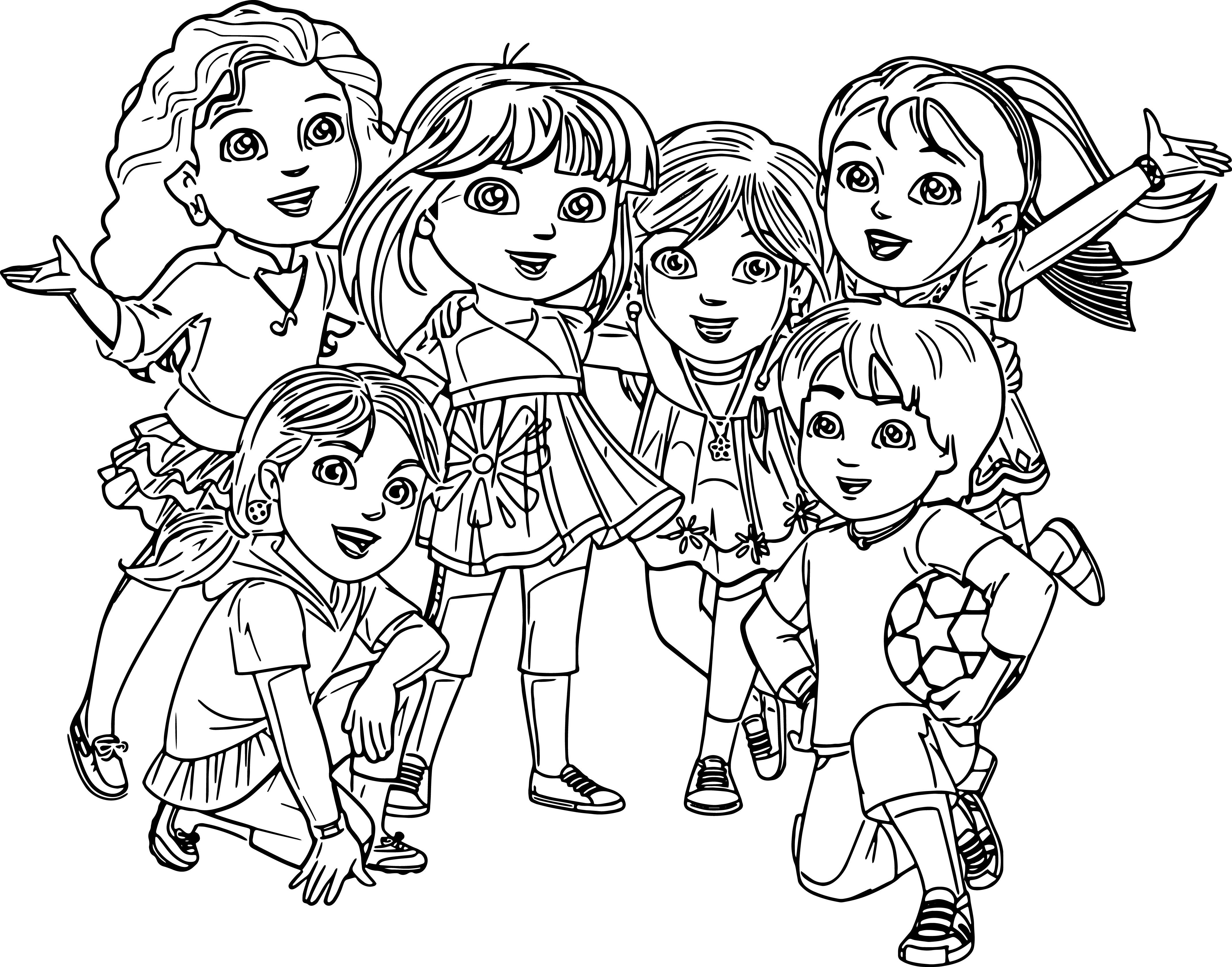 4284x3363 Pg 18 And 19 Dora And Friends Coloring Page Anita