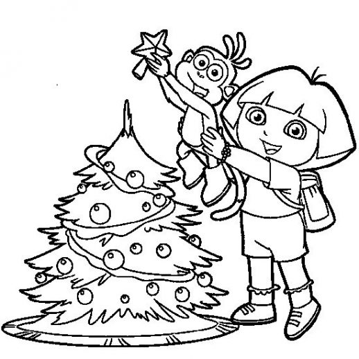 Dora Christmas Carol Adventure Coloring Coloring Pages