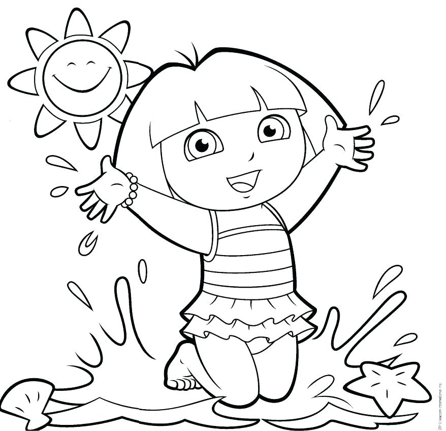 878x848 Dora Coloring Pages Coloring Pages To Print Out More Pages Com