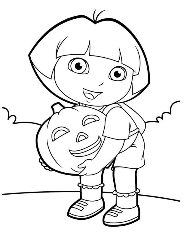 612x792 Dora Halloween Coloring Pages Dora Coloring Pages Halloween