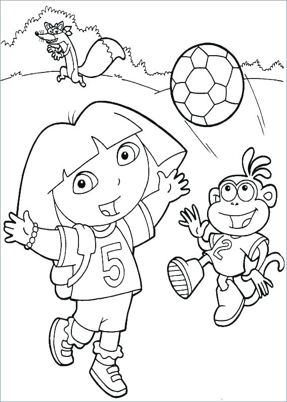 567x794 Dora Coloring Page